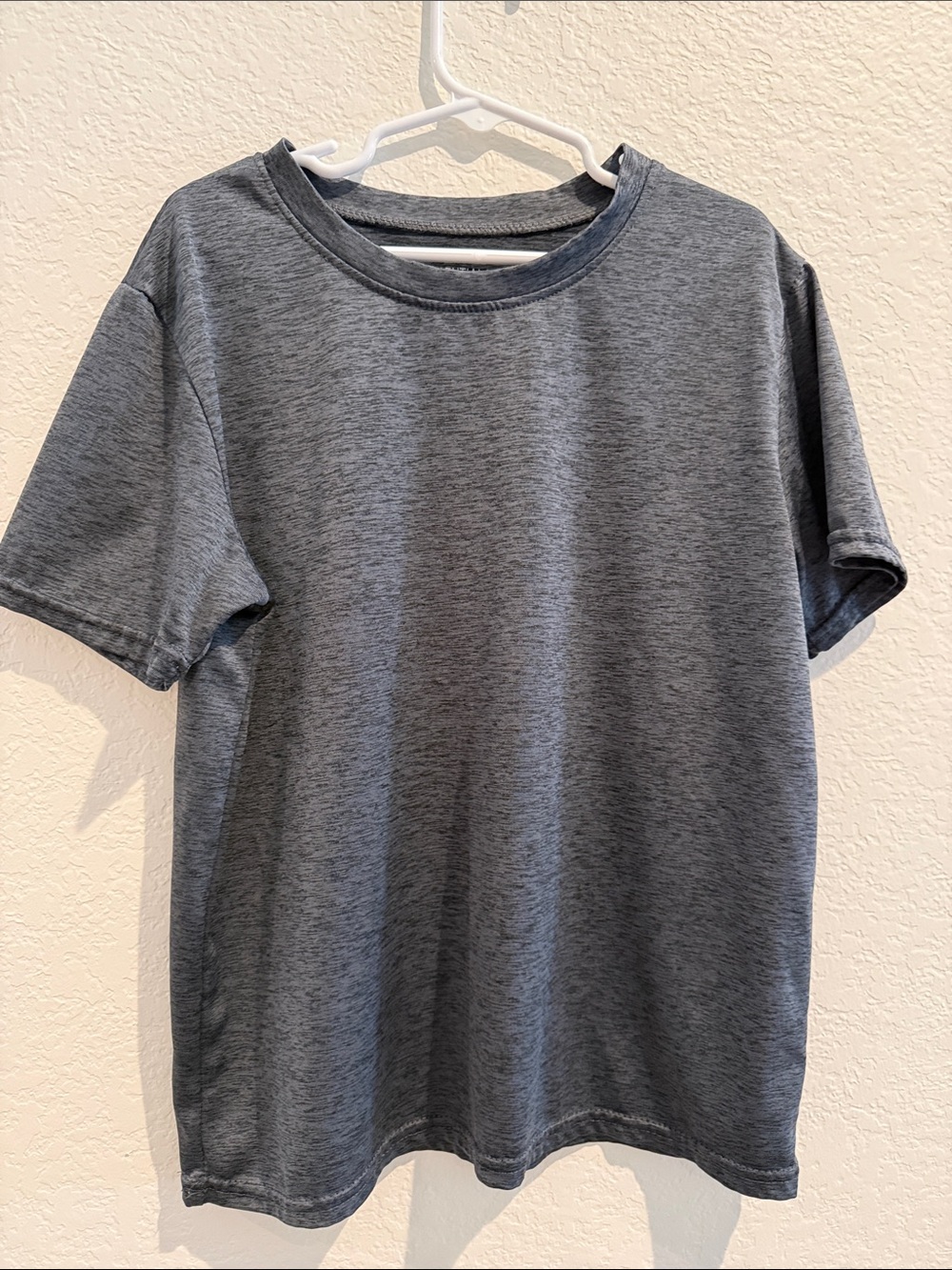 Kids Short-Sleeve Crew Tee in Heather Charcoal